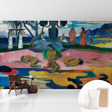 Papier peint intissé mural pour salon chambre à coucher tendance et originale - Colle incluse gratuite Repos tropical 416x254 cm