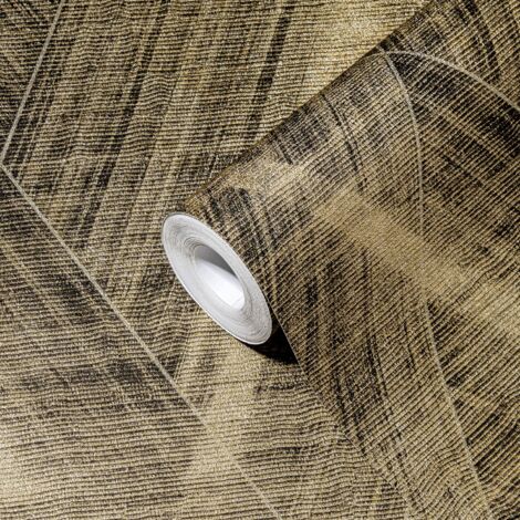 Papier peint intissé noir doré à motif losanges moderne idéal pour le salon et la cuisine Papier peint intissé élégant géométrique