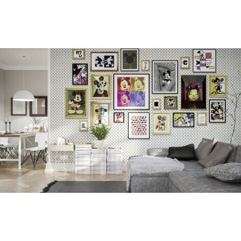 Papier Peint intissé panoramique Mickey Art Collection Disney vue dans des cadres 400X250CM
