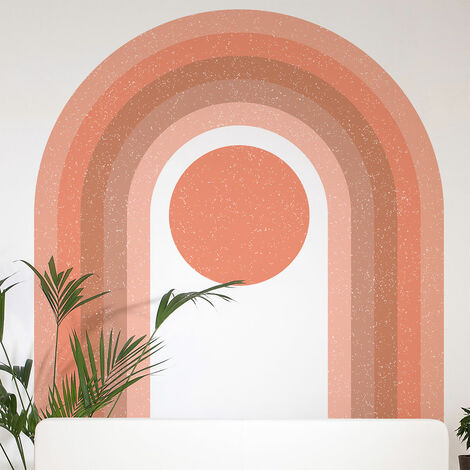 Papier peint intissé pré-encollé fresques géantes - ARCHE ARC-EN-CIEL ROSE - 143x90cm