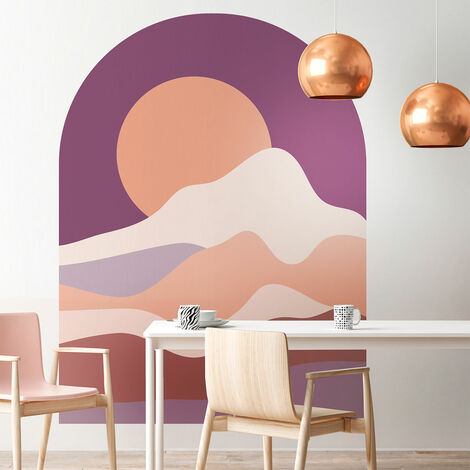 Papier peint intissé pré-encollé fresques géantes - ARCHE AU CRÉPUSCULE FÉERIQUE - 80x60cm