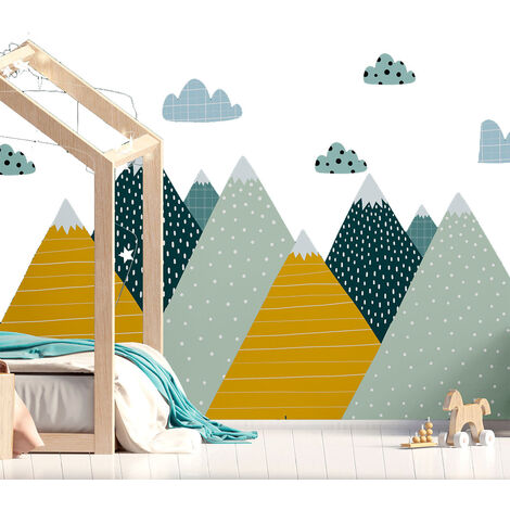 Papier peint intissé pré-encollé fresques géantes - MONTAGNES SCANDINAVES ZISKA - 60x90cm