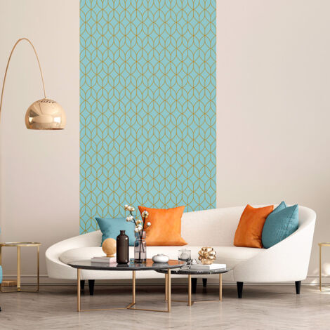 Papier peint intissé pré-encollé - SCANDINAVE AQUAMARINE - 1 rouleau de 300x60cm