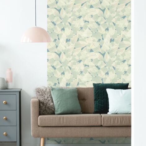 Papier peint intissé pré-encollé - SCANDINAVE FEUILLES DES ARBRES - 1 rouleau de 300x60cm