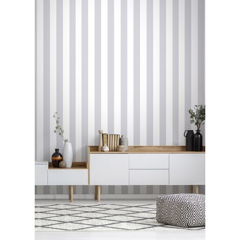 Papier peint intissé Rayures Gravure Duplex 1005 x 52cm Noir, Blanc - noir et blanc