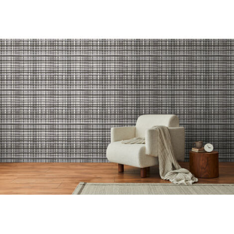 Papier peint intissé Scandinave Gris, Noir, Blanc - 10,05 x 0,53 m