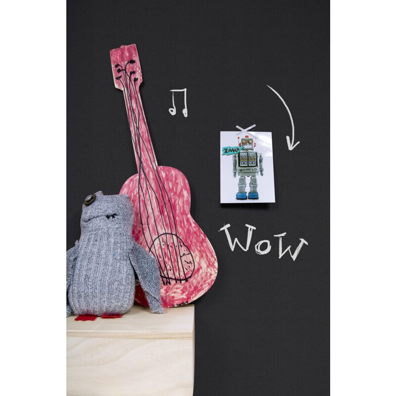 Papier peint intissé Tableau noir à la craie 1000 x 53cm Noir