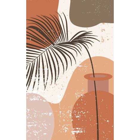 Papier peint intissé terracotta 50x80cm – Made in France – Décoration intérieure moderne – Installation facile avec colle adaptée – Hxadeco