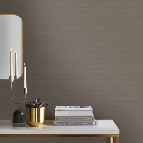 Papier peint intissé Twill 1005 x 52cm Marron doux