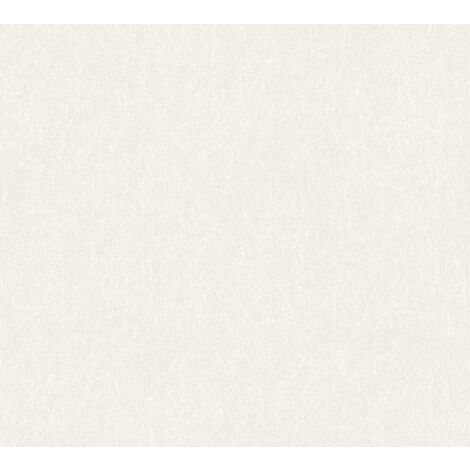 Papier peint intissé uni blanc crème Tapisserie structurée effet métallique Papier peint moderne lavable idéal pour couloir