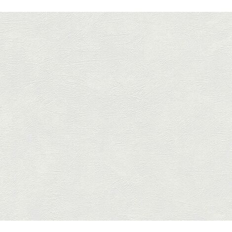 Papier peint intissé uni blanc Tapisserie 10,05 x 0,53 m structure gaufrée Papier peint style minimaliste à peindre idéal pour salon