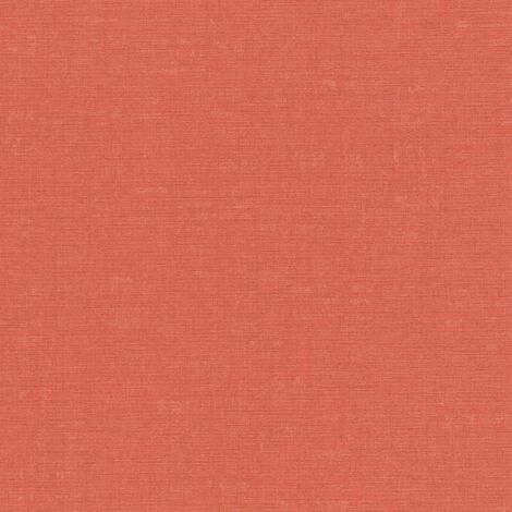 Papier peint intissé uni corail Tapisserie texturée aspect textile Papier peint gaufrage monochrome style minimaliste idéal pour couloir