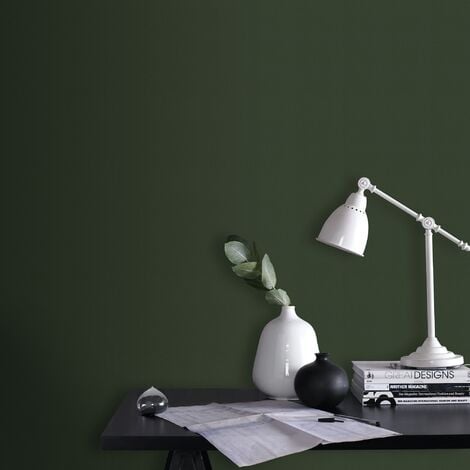 Papier peint intissé Uni Feuilles Elégance 1005 x 52cm Vert