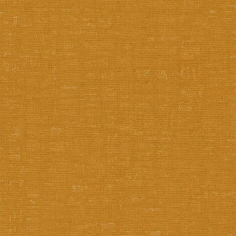 Papier peint intissé uni orange Tapisserie texturée aspect textile Papier peint gaufrage effet tâches style minimaliste idéal pour chambre