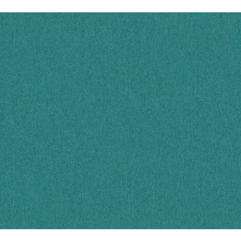 Papier peint intissé uni turquoise Tapisserie structurée effet métallique Papier peint moderne lavable idéal pour couloir