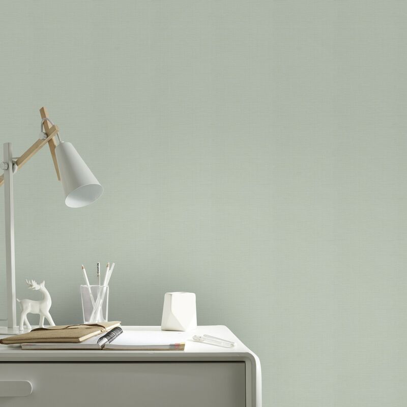 Papier peint intissé Uni 1000 x 53cm Vert