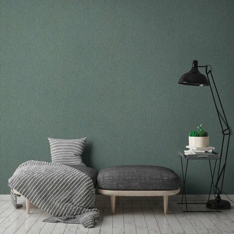 Papier peint intissé uni vert reflets bruns Tapisserie moderne structurée Papier peint style naturel résistant et lavable idéal pour salon