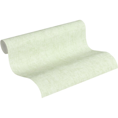 Papier peint intissé vert Tapisserie verte unie pour salon et chambre Papiers peints unis effet textile pour chambre adulte