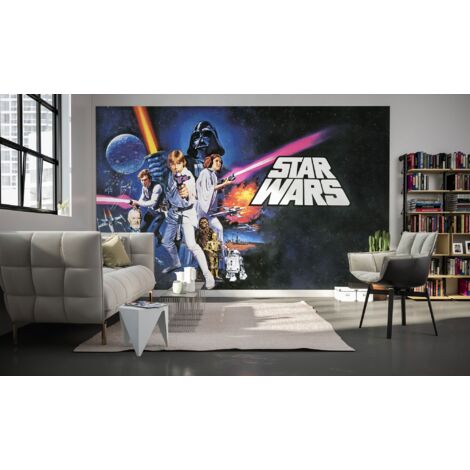 Papier Peint intissé XXL panoramique motif classique 1 - Star Wars premiers épisodes 400X250CM