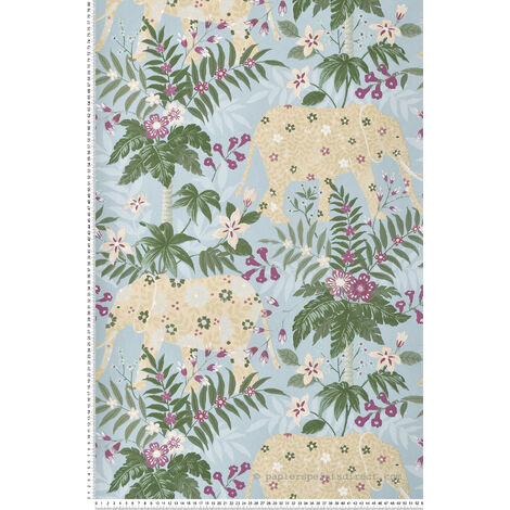 Papier peint Java - MC-J18547 - Les bleus|Multicouleurs