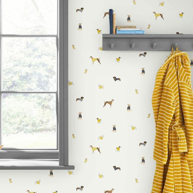 Joules - Papier peint intissé Harbour Dogs 1005 x 52cm Multicolore