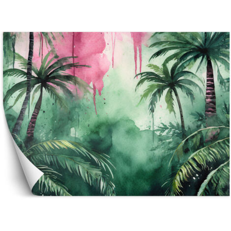 Papier peint Jungle Aquarelle Palmiers 300x210