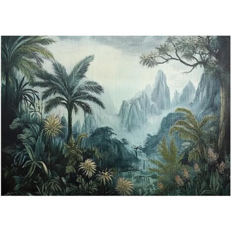 Papier peint Jungle et montagnes résistant aux rayons UV – 150 x 105 cm papier peint intissé Wallarena