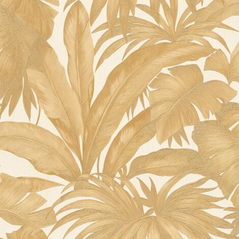 Papier peint jungle or Tapisserie moderne Papier peint intissé et embossé Facile à appliquer Idéal pour salon