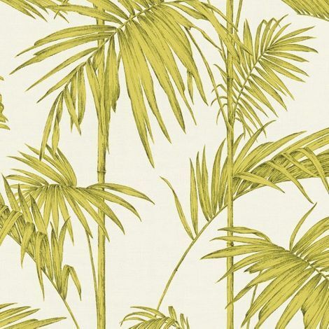 Papier peint jungle Papier peint tropical exotique Tapisserie jungle Tapisserie tropicale Papier peint intissé Beige Vert 369194