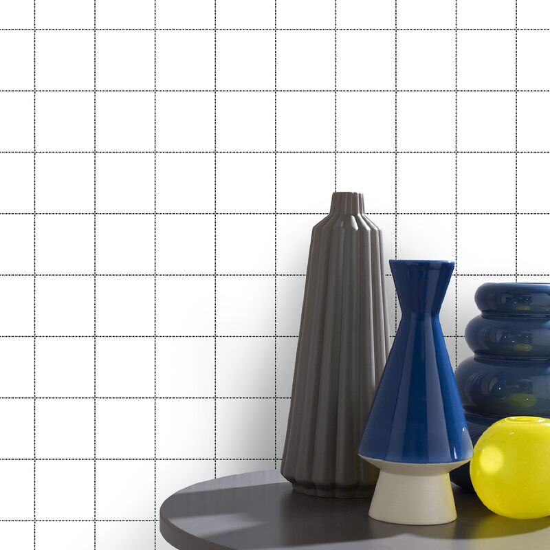 Papier peint intissé Karo 1005 x 52cm Blanc