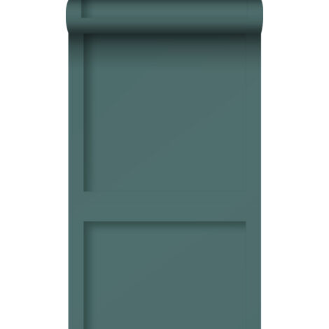 papier peint lambris bleu canard - Origin Wallcoverings