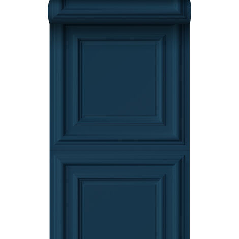 papier peint lambris bleu foncé  - Origin Wallcoverings