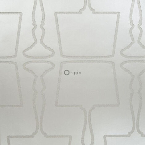 papier peint lampes argent  - Origin Wallcoverings
