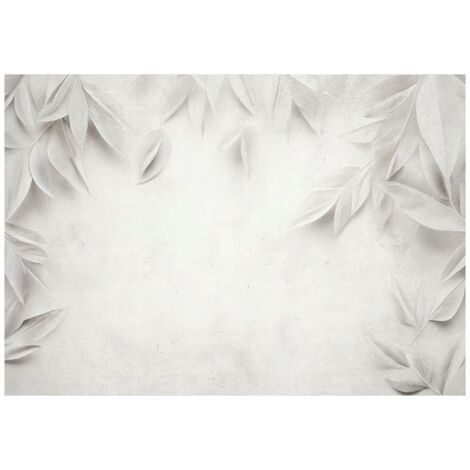 Papier peint lierre béton gris décoration murale – 250 x 175 cm Wallarena
