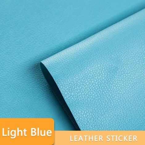Papier peint - Light Blue - Cuir PU - 50CM x 137CM - Auto-adhésif - Réparation sièges voiture