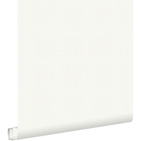 papier peint lin blanc  - ESTAhome