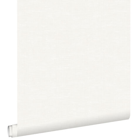 papier peint lin blanc mat  - ESTAhome