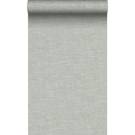 papier peint lin bleu gris - Origin Wallcoverings