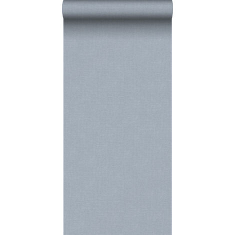 papier peint lin bleu gris - Sanders & Sanders