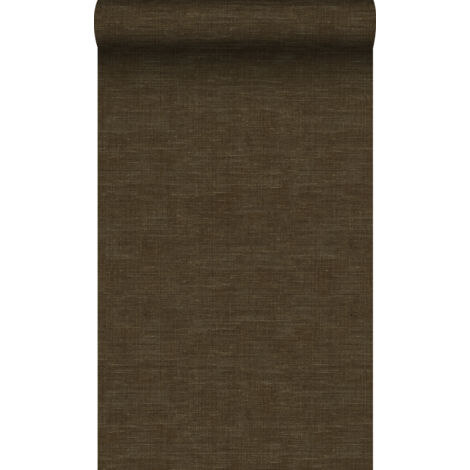 papier peint lin marron  - Origin Wallcoverings