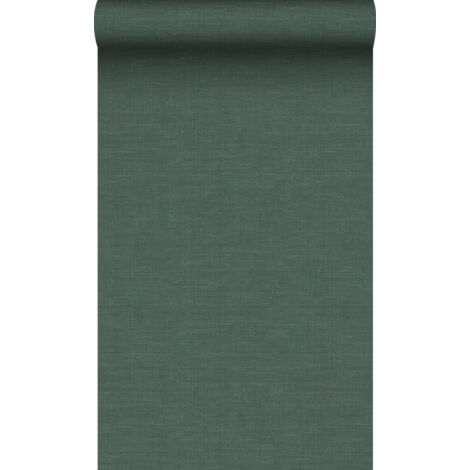 papier peint lin vert mousse  - Origin Wallcoverings