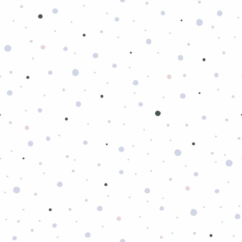 Papier peint enfant moderne Papier peint à pois blanc et gris, idéal pour les chambres de bébé