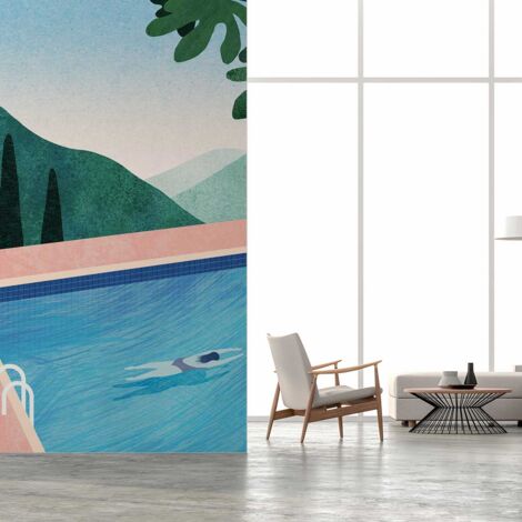 Papier peint longueur en piscine papier peint