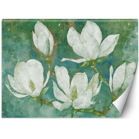 Papier peint Magnolias en fleurs abstrait 200x140