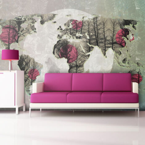 Papier Peint "Map of the World Howling To the Moon" 154 x 200 cm