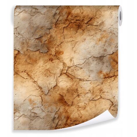 Papier peint marron béton texture maçonnerie sur mur molletonné salon chambre coucher