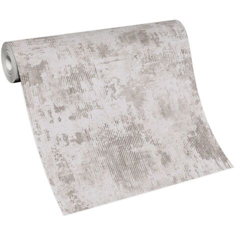 Papier peint marron clair uni imitation béton Tapisserie effet ciment pour style industriel Papier peint beige marron moderne pour couloir