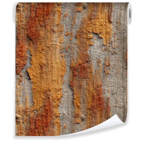 Papier peint marron structure abstraite sur mur molletonné salon chambre coucher