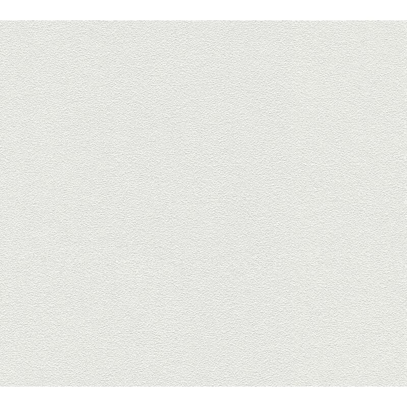 Papier peint intissé blanc Tapisserie texturée aspect en grains Papier peint moderne 10,05 x 0,53 m à peindre idéal pour salon