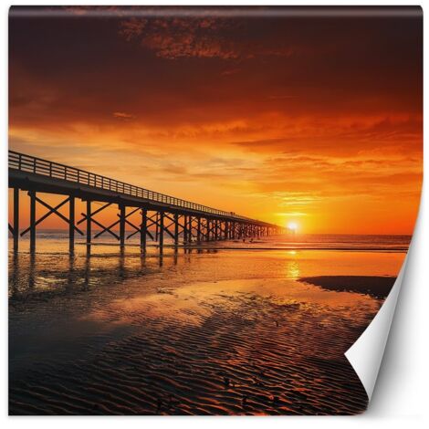 Papier peint Mer Nature Ciel Coucher de soleil 150x150